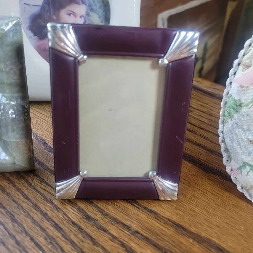 Lot of 5 Unique Vintage Miniature Picture Frames Ornate 80s floral hearts mixed